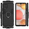 Samsung A42 5G Case, Dual Layer Case with Ring Kickstand, Shockproof Protective Cover For Samsung Galaxy A42 5G - Black