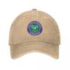 Wimbledon Tennis Game Unisex Baseball Caps Badge Mindfulness Distressed Washed Hat Vintage Outdoor Running Adjustable