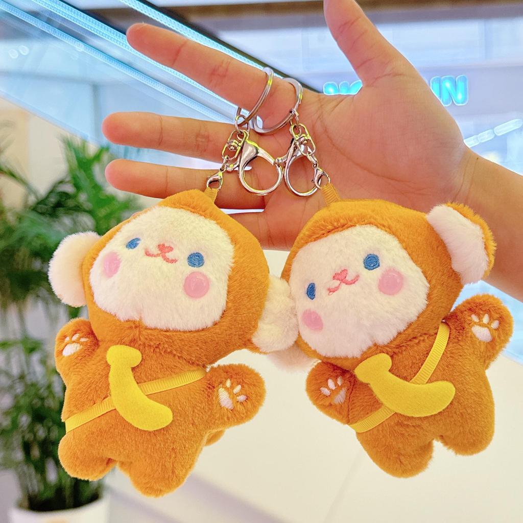 Adorable Pink Pig Plush Pendant Keychain – Cute Celebrity-Inspired Bag Charm Doll