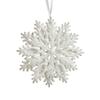 Christmas Tree Ornaments with Gold Glitter Snowflake, 3D Hollow Plastic Double-Sided Christmas Decorations for Holiday Display