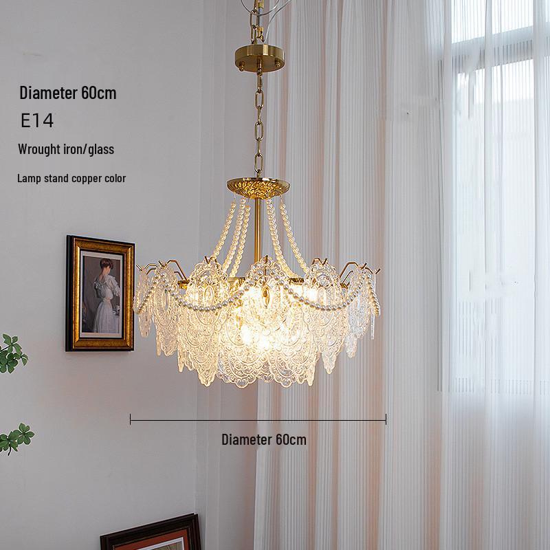 European-Style Postmodern Minimalist Crystal Chandelier for Living Room, Bedroom, or Dining Room