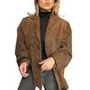 Retro Suede Women's Jacket - Cross-Border European & American Style