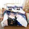 Anime Game Genshin Impact Scaramouche Beding Set Printed With Pilowcase Soft Duvet Cover Soft Single Double Quen Super King-Sized Dimensionsd