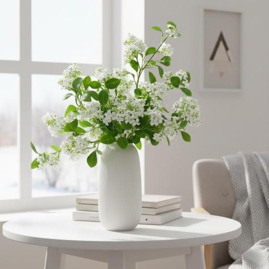 30" Künstliche Fliederblüten Falsche Rittersporn Löwenmaul Stiele Kunstseide Blumen Zweige für Floristik Hochzeit Zuhause Tischmittelstück