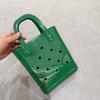 Borsa Gelatina Borsa con Fori Fai da Te Borsa da Donna Macaron Cesto da Spiaggia per Bucato Borsa in Pvc