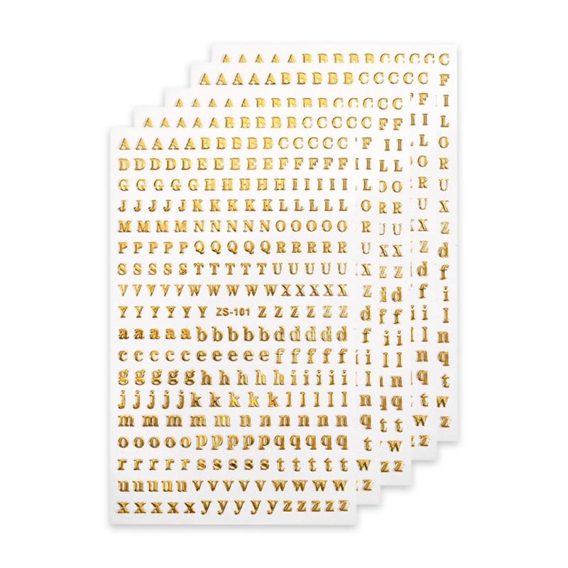 5 Blätter Buchstaben PET Aufkleber Harzform Füllstoffe Schmuckherstellungsmaterial Epoxid Füllmaterialien Epoxidharz Zubehör