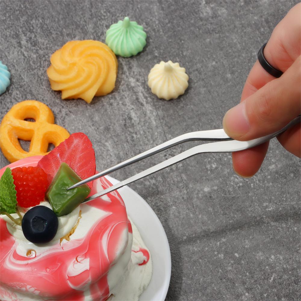 Kitchen Tongs Kitchen Utensils BBQ Tweezer Food Clip Kitchen Chief Tongs Stainless Steel Portable for Picnic Barbecue Cooking