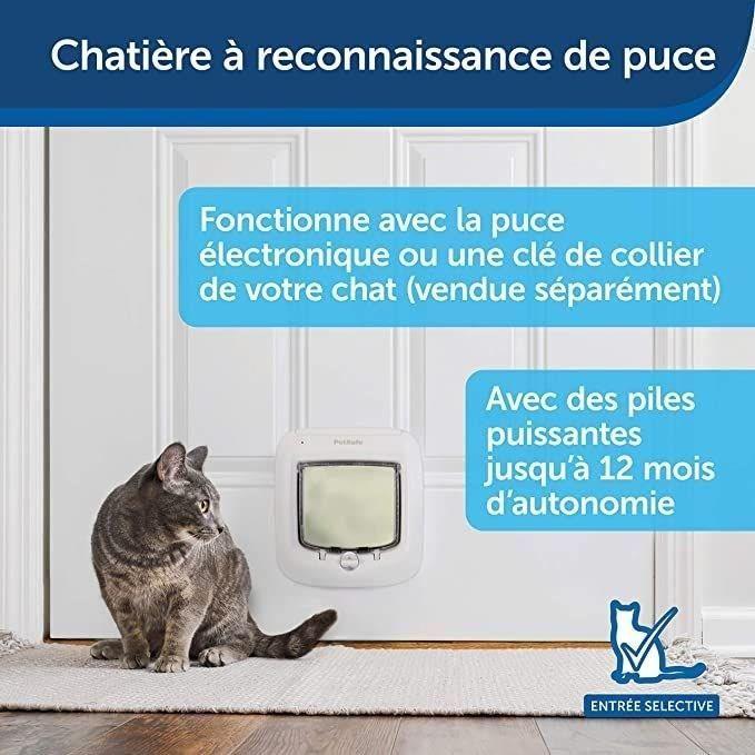 PetSafe Chatière Magnétique à 4 Voies Deluxe 400 Blanc Porte pour Chiens Chats 411383