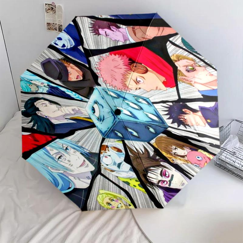 1PC Jujutsu Kaisen: Battle Spirits Automatic Umbrella - Suitable Travel Outdoor Portable Umbrella Birthday Gift Daily Essentials