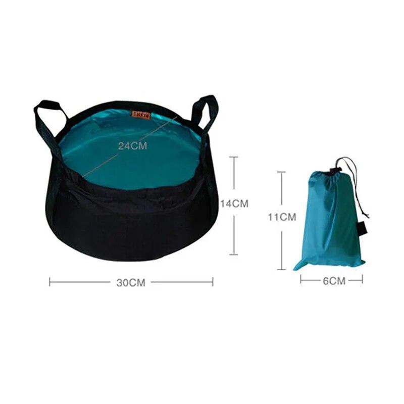 Lavoar practic pliabil Drumeții în aer liber Camping Pescuit Găleată pliabilă Recipient de apă Geantă de depozitare