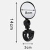 Mountain Bike Rear View Mirror Polished Stainless Steel 360 Degree Rotating for Cycling and Outdoor Activities