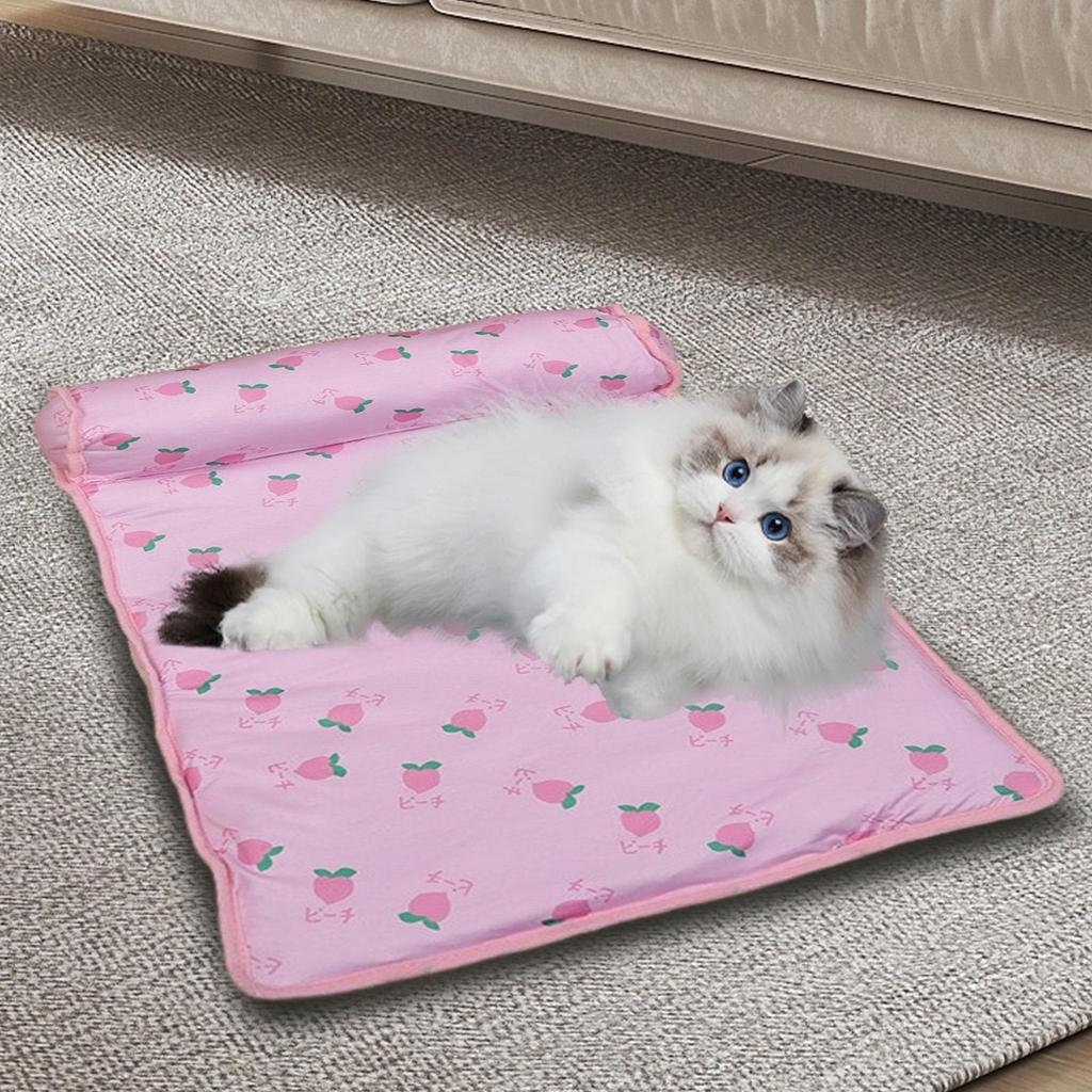 Kühlendes Hundebett Sommerkissenmatte für Hunde Katze Eis-Seide Kühlkissen atmungsaktive Sommer-Haustierkühlmatte Waschbare Schlafmatte