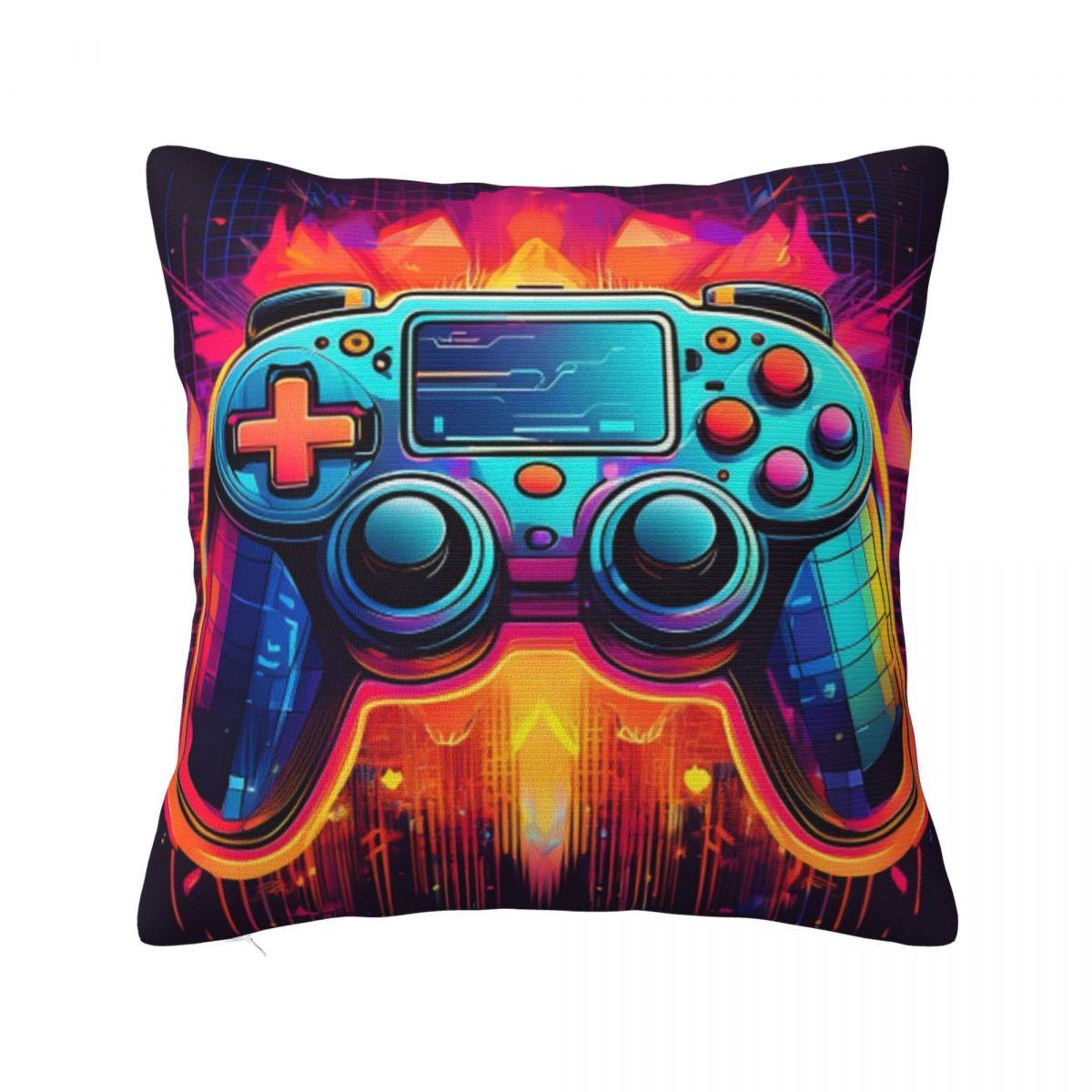 

Colorful Watercolor Game Controller Square Pillowcase Cushion Cover Pillow Case Throw Pillow Cover for Home Sofa Living Room 30cm x 30cm