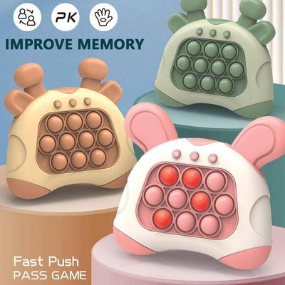 Push Game Pop Super Bubble Game Light Up Music Quick Press Light Antistress Stress Relief Montessori Toys for Kids Adult Gift