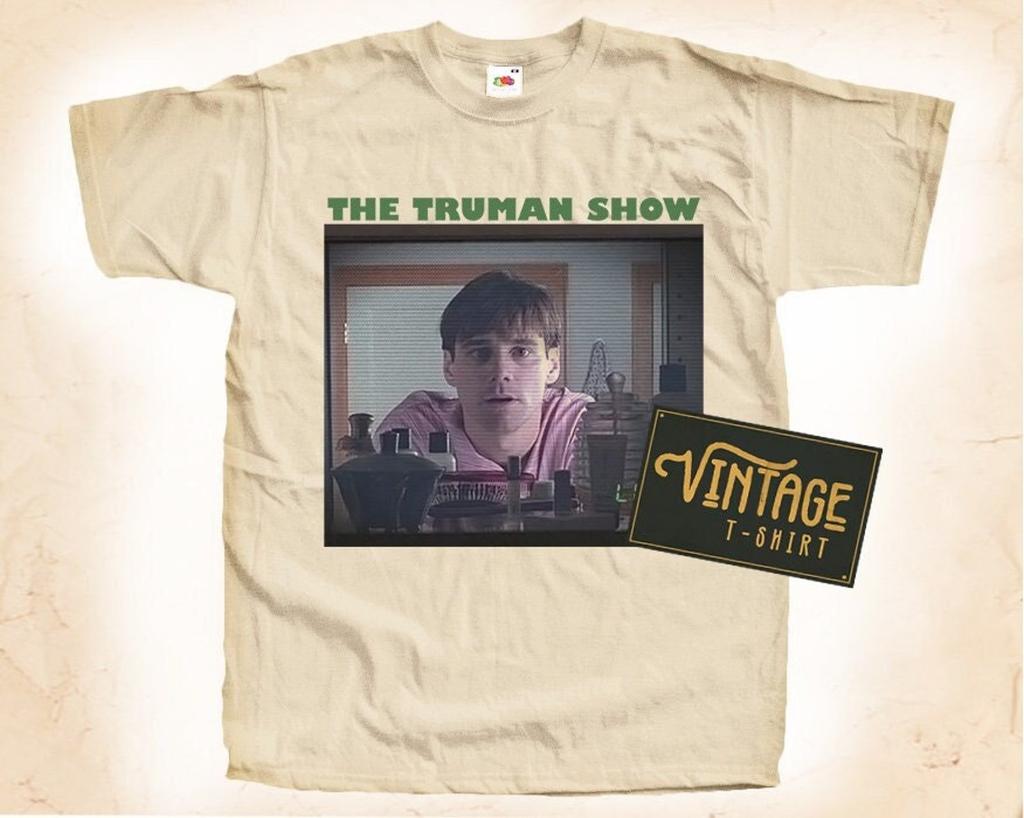 The Truman Show V1 T-Shirt Vintage Natural color Men's T-Shirt DTG Digital Print SIZES S M L XL 2XL 3XL 4XL 5XL