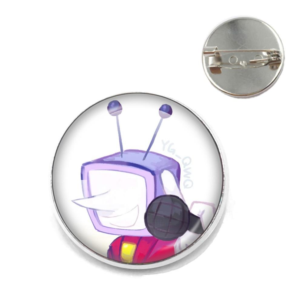 Deltarune Game Character Funny Meme Metal PinsTenna Glass Brooch Badges Accessories Pins Gamer Fans Friends Jewelry Gift