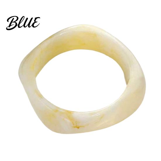 Eco-friendly Resin Bracelet Translucent Bracelet Exaggerated Irregular Shape Retro Lightweight