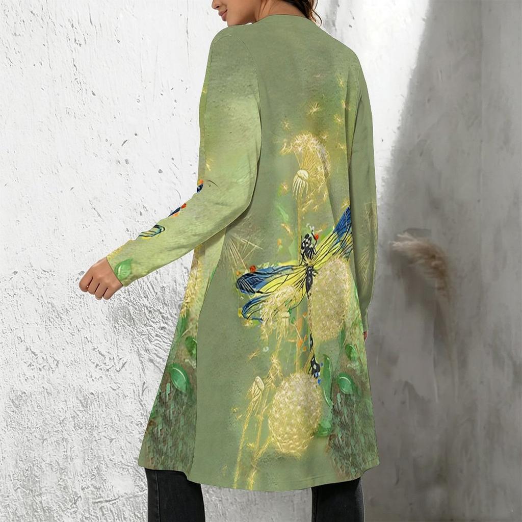 Plus Size Women Long Sleeve Open Front Loose Cardigan Comfortable Fashion Daily Outerwear