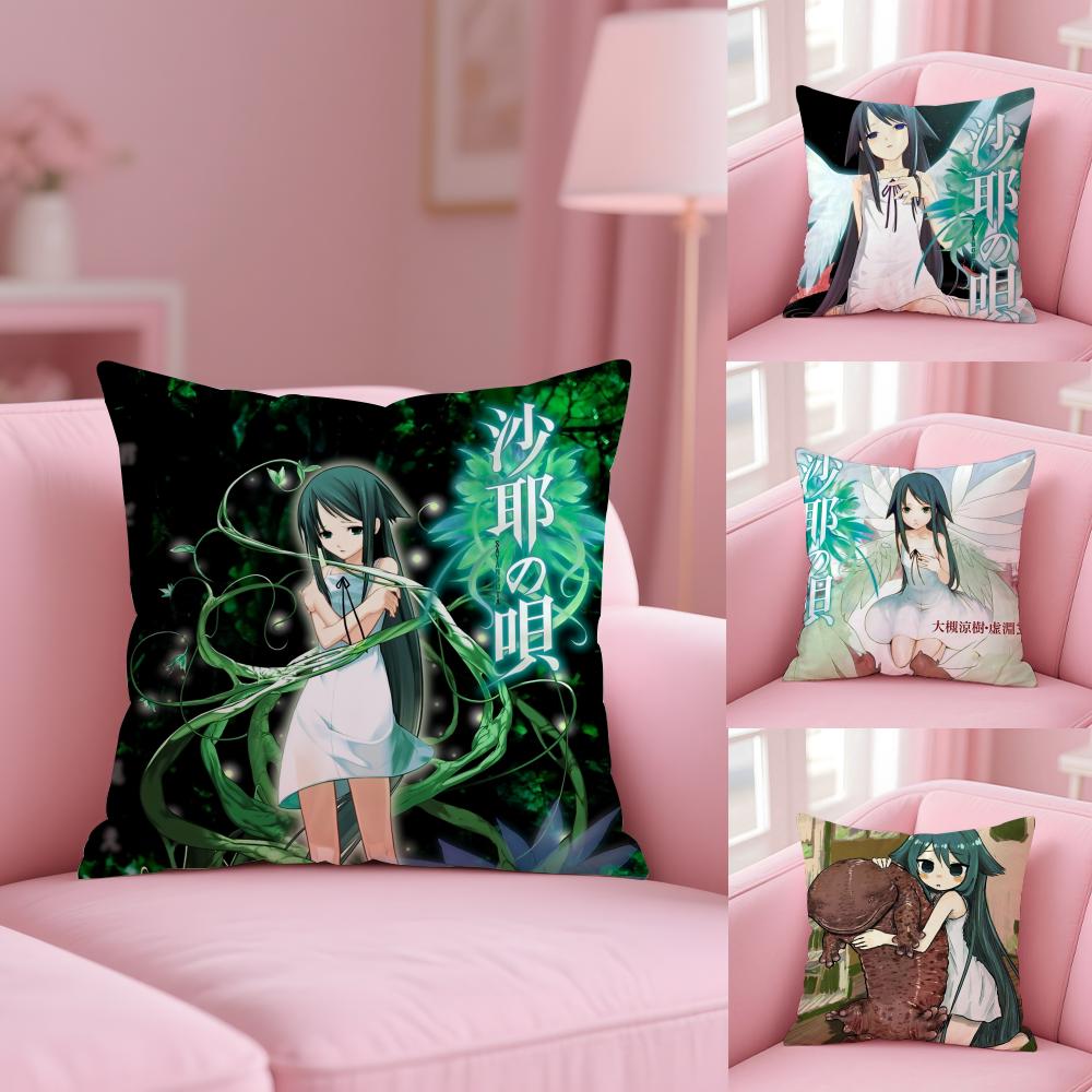 AnimeThe Song of S-Saya Pillow Case Plush Fabric Soft Double-Sided Printed Sofa Warm Winter Home Child Gift Cushion Cover