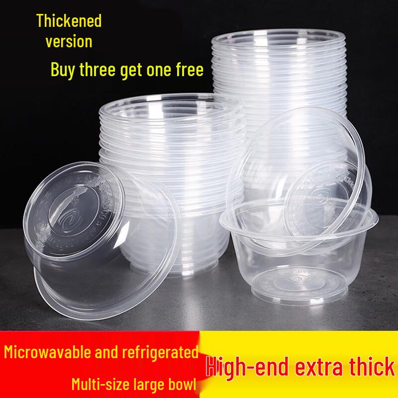 Disposable Round Plastic Takeout Bowls