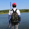 Amitfo Fishing Backpack, Large Capacity, Hiking Backpack, Lightweight Tackle Bag, Bicycle, Motorcycle, Body Bag, Camouflage
