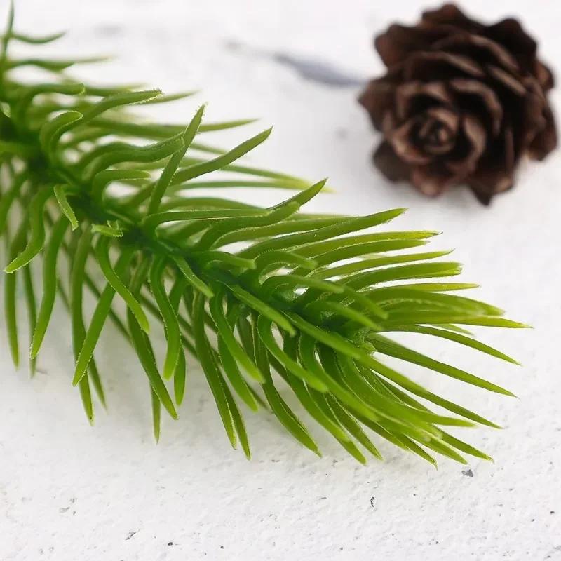 Wholesale Artificial Pine Branches Green Plants Pine Needles Fake Plants Flower DIY Xmas Tree Garland Xmas Navidad Party Decors