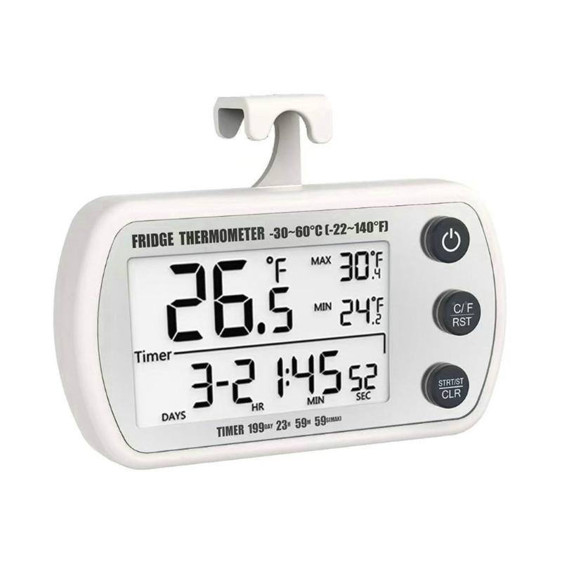 

Digital Freezers Thermometers with Clear Screens Kitchen Refrigerator Thermometers for Cooking Enthusiasts & Homemakers білий