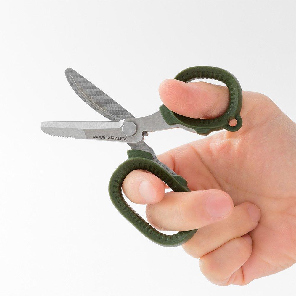 DESIGNPHIL MIDORI Portable 49859006 Multi-Purpose Scissors, Khaki,