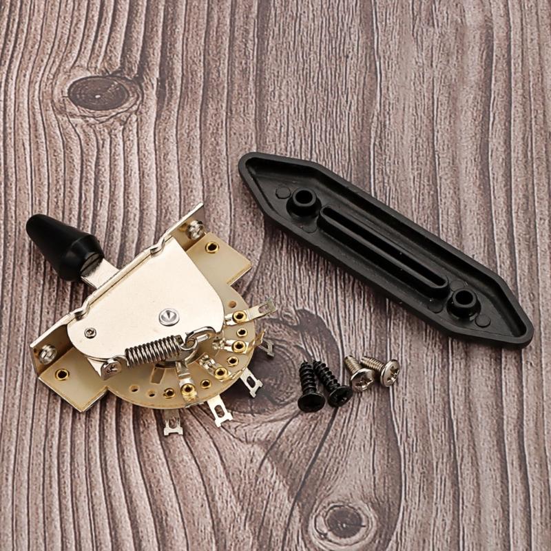 Guitar 5 Way Toggle Switches Replacement Electric Guitar Pickup Selector Switch with Switch Plate Guitar Accessories