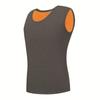 Men's Fleece-Lined Cotton Vest - Warm, Skin-Friendly Sleeveless Base Layer for Autumn/Winter