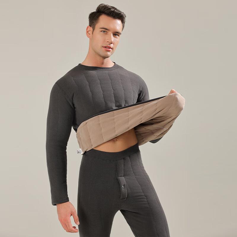 OEING Men's Fleece-Lined Thermal Underwear Set