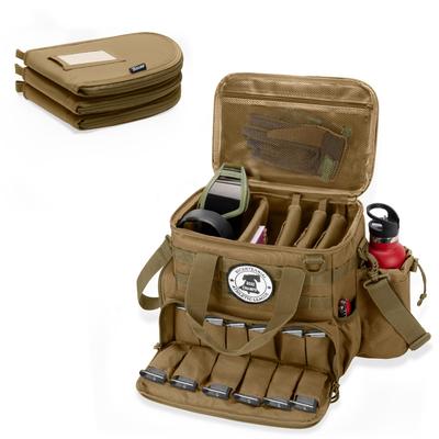 DSLEAF Handgun Case, 3-Gun Handgun Bag, Pistol Bag, Pistol Case, Accessory Storage