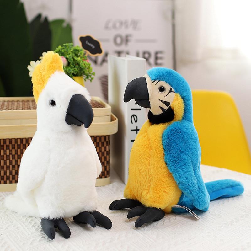 Macaws Plush Toy With Short Pile Fabric For Kids Educational Playroom Decor