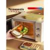 CAMUZ Amber Glass Lunch Box with Utensils