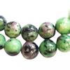 Strand of 62 Round Beads 6mm 6 Mm In Ruby In Dyed Zoizite Zoisite