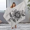 Floral Pattern Blanket Boho Throw Blanket Decorative Bedspread Wall Hanging Home Decor Sofa Cover Gift for Women