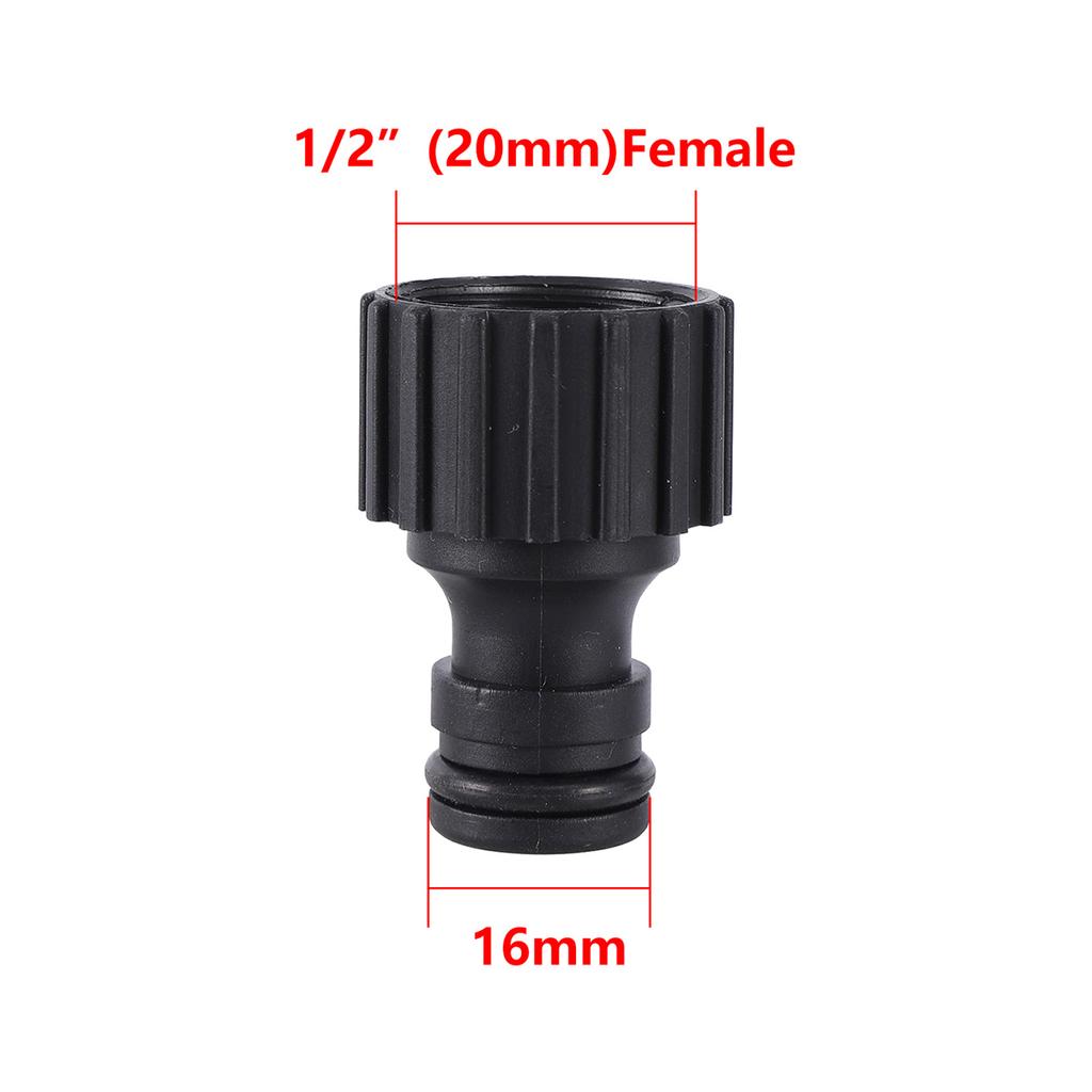 16mm Nipple Quick Connectors Plastic 1/2 3/4 Inch Male Female Thread Water Gun Adapters Garden Irrigation Coupling Faucet Joints