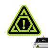 Reflective Sticker, Triangular Warning Reflective Sticker, PVC, Yellow/Green, 240° Wide Angle Reflection, 4.2 X