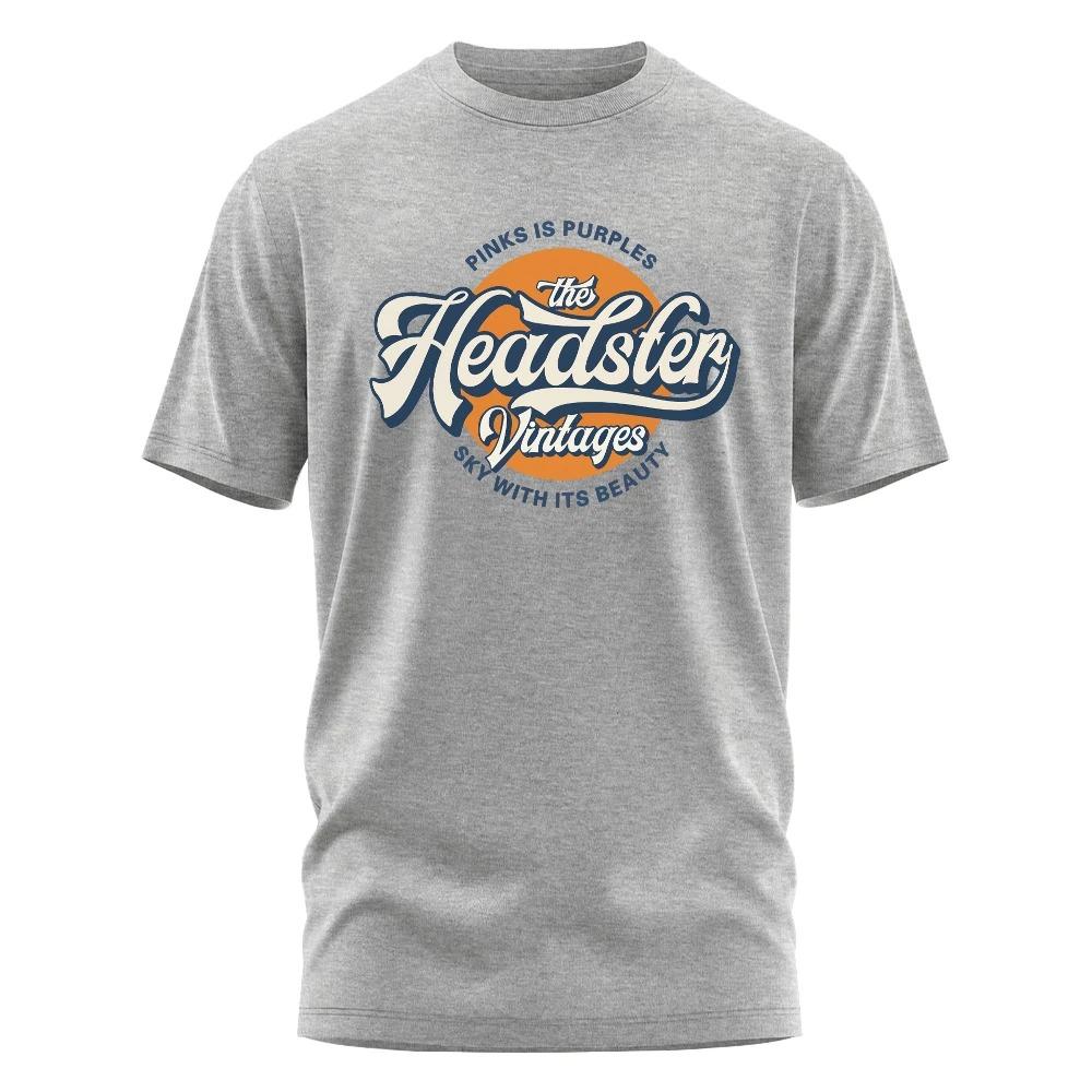 2024 New T-Shirt Old Shcool Vintage Printed Tees Men Clothes Fashion  T-Shirts Streetwear 100% Cotton Loose Tops Breathable Tee