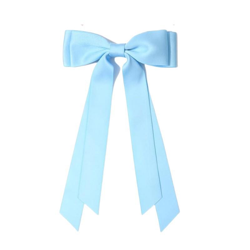 Sweet Double Layer Princess Bow Hair Clip with Long Trailing Ribbons