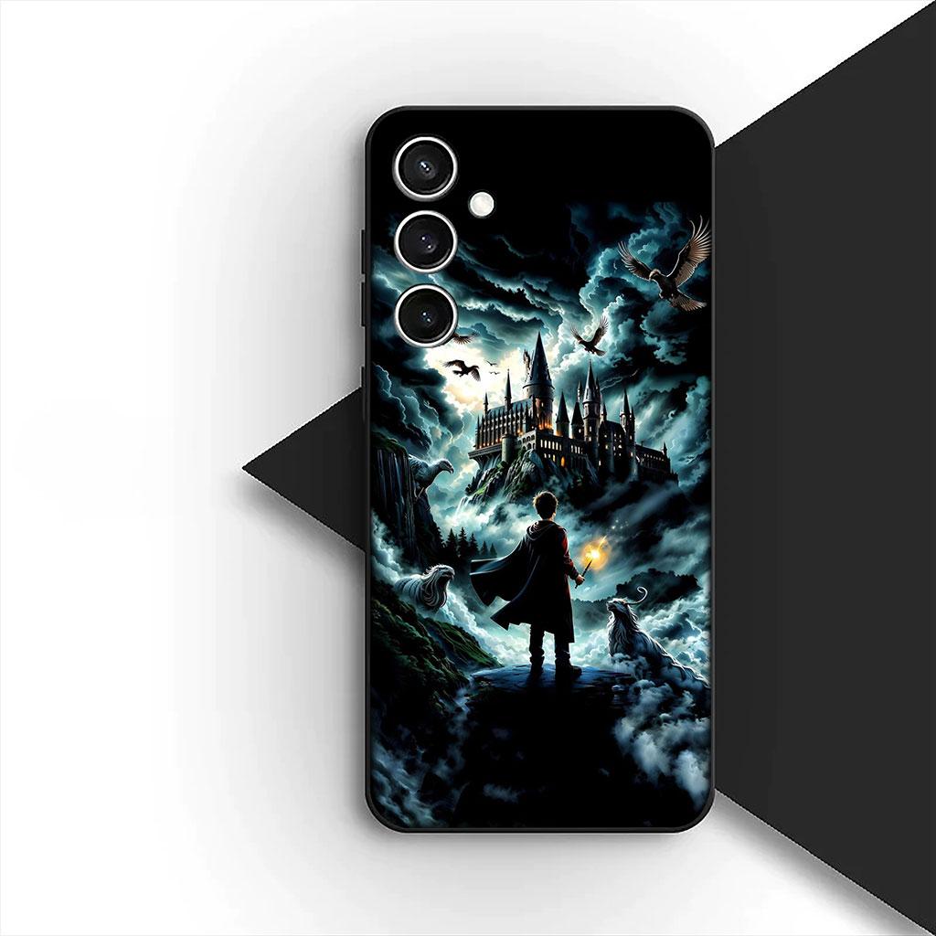 Phone Cover for Samsung Galaxy S25 S24 S23 FE Ultra Plus S7 Edge S25+ S23+ A56 5G Soft Case Castle Harries Wand Owl Potters