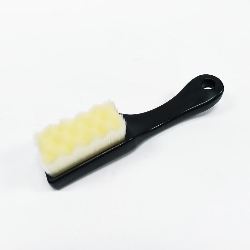 Natural Walnut Wood Brush with Pig Bristles for Cleaning Hard To Reach Areas and Detailing