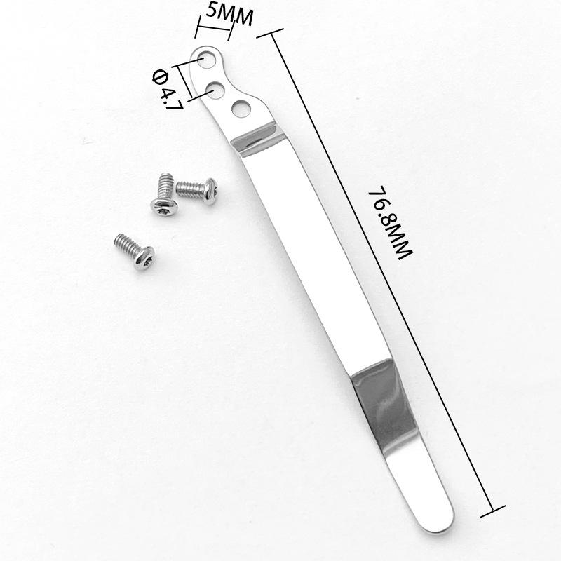 Stainless Steel Back Clip for DIY Folding Pocket Knife Tool DIY Accessories Back Clip Custom Folding Knife Back Clip Holder