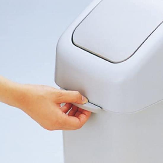 Veverka odpadkový koš 25 houpačka čtvercová houpačka prachovka šedá 25 l Made in Japan W&W