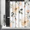 1pcs Spring Vintage Watercolor Simple Small Fresh Floral Plant Shower Curtain Partition Curtain with Hook Shower Curtain