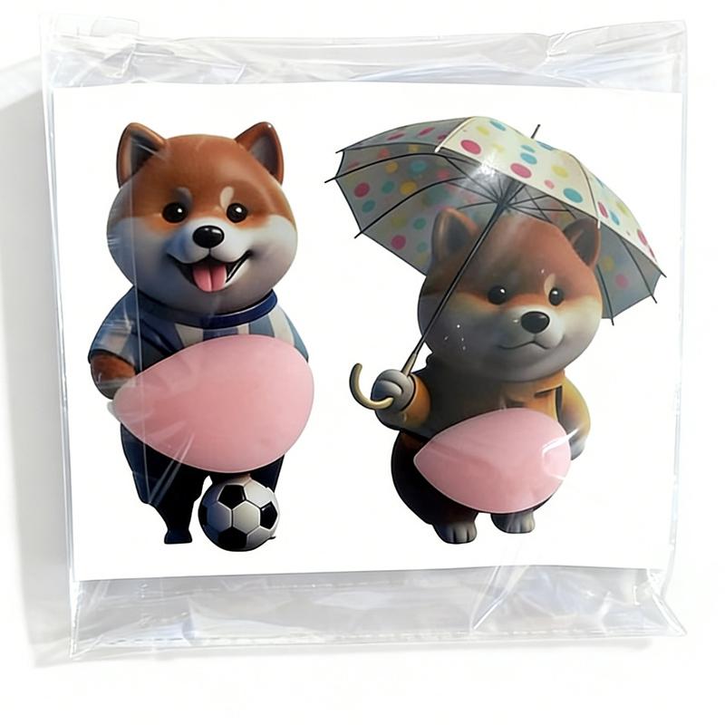 Cute 3D Puppy Sticker Peach Butt Sticker Shiba Inu Dog Decoration Stickers Party Favor Gift Festival Supplies