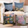 Positive Words Cushion Cover Soft Plush Fabric DoubleSided Printed Cushion Covers for All Seasons Home Decor