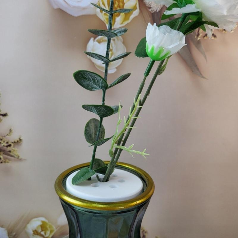 Stem Holder Resin Molds with Multiple Hole Round Resin Molds for DIY Craft Makig Flower Arrangement Holder Stem Holder