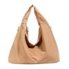 New Nylon Shoulder Tote Bag Waterproof Large Capacity Underarm Bag Solid Color Zipper Closure Shopping Bag for Women Girls
