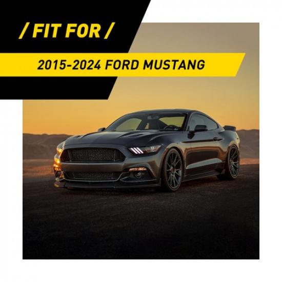 2pcs Carbon Interior Fiber Door Handle Trim Cover For Ford Mustang 2015-